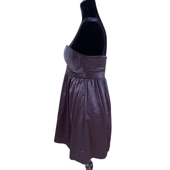 BCBGeneration Black Satin Mini Cocktail Dress Size 6. NEW - Picture 3 of 12